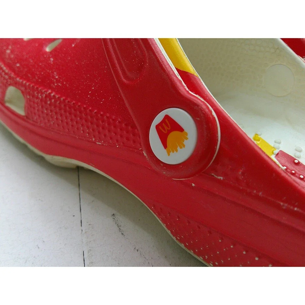 Crocs Clog Sandals Mens Size 8 Red McDonald's French Fries Slip On Casual Shoes